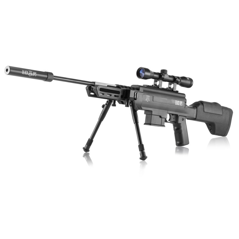 carabine a air comprime black ops type sniper cal. 4,5 mm gas piston  19.9 j