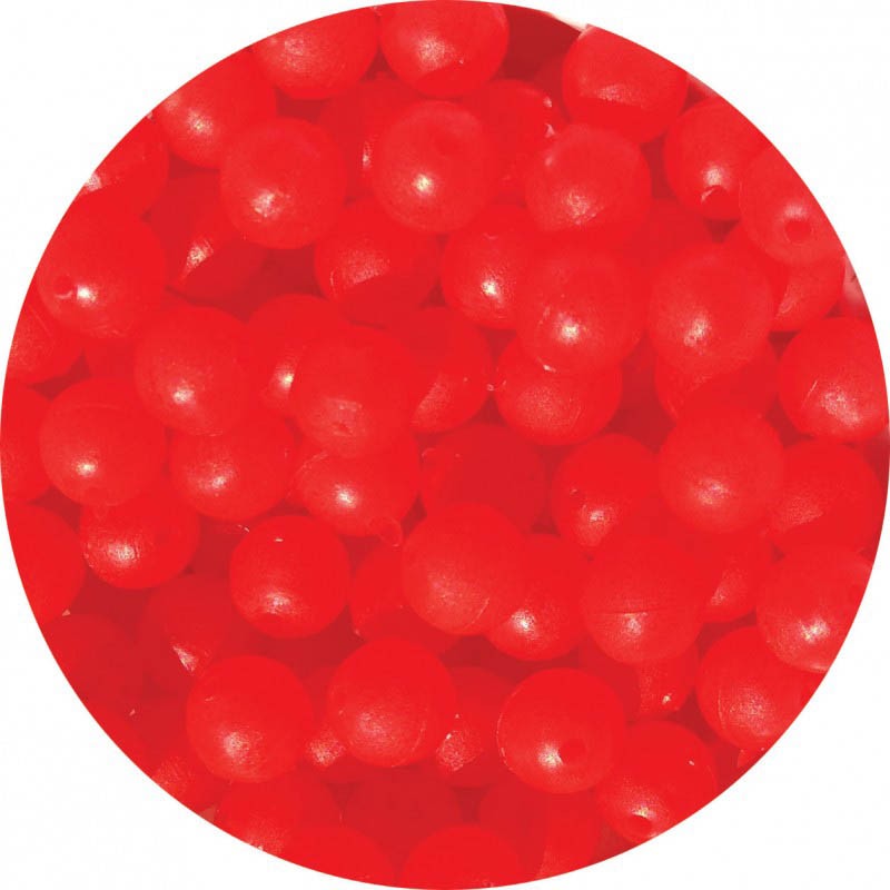 poch. 200x micro-perles 2 mm - fluo rouge -