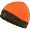 reversible fleece hat - pine green/hi-vis orange - one size