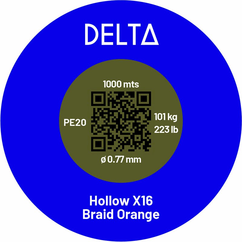 hilo hollow x16 braid orange 0.77mm/223lbs 1000 mt